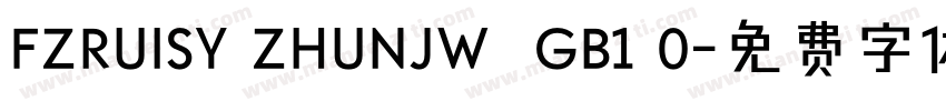 FZRUISY ZHUNJW  GB1 0字体转换